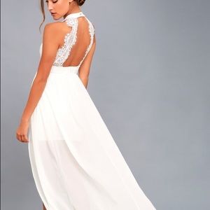 MY BELOVED WHITE LACE MAXI DRESS